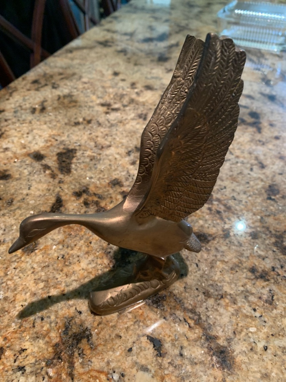 Vintage brass flying duck 7” t - Picture 2 of 3